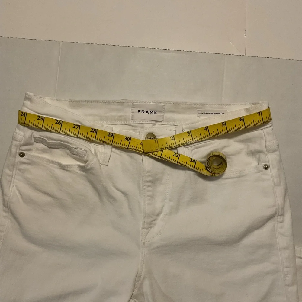 Frame Le Skinny De‎ Jeanne Crop Women’s Jeans size 30 White - Picture 6 of 12